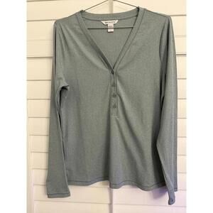 Athleta uptempo ribbed Henley top Size Large